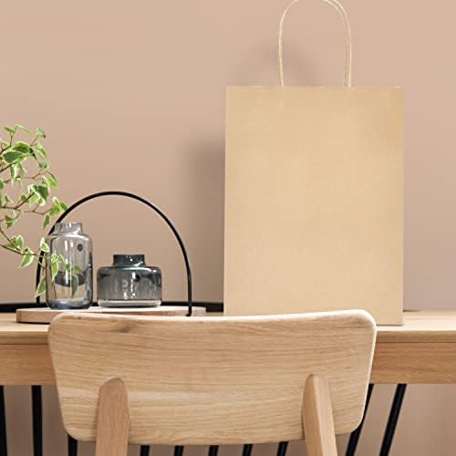 Nexmint Brown Gift Bags: 120 Pack Medium Paper Bags With Handle. Great Bags for Holidays, Graduation, Congratulations, Wedding, Birthday, Shopping, Party Favors, Treats, Goodies, Business Tchotchkes, Retail - Image 5
