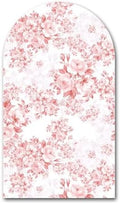 Pink Flower Arched Backdrop Covers Double-Sided Stretchy Arch Stand Cover for Girls Birthday Baby Shower Parties Decoration Props(No Stand!) by Iydamc