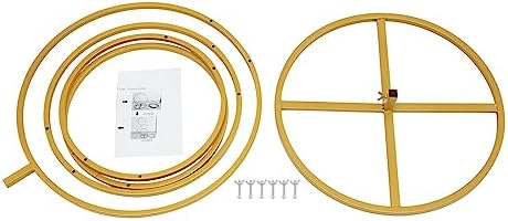 5.02Ft High Wedding Round Hoop Backdrop Stand, Detachable 4 Tier Gold Metal Wedding Arch for Photo Booth Background, Aisle Decor, Stage Display, Party, Birthday (US Stock) (Gold) - Image 6