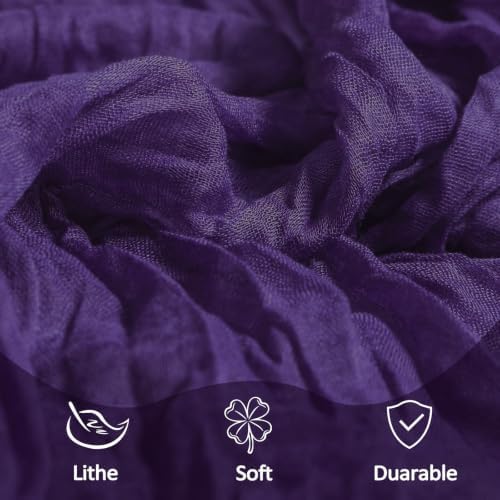12 Pack 23 x 120 Inch Dark Purple Table Runner 10Ft Cheesecloth - Image 5