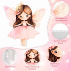 5 PCS Large Fairy First Birthday Decoration, Fairy Cardboard Cutouts, 27.5" x 21.6" Mushroom & Teapot Yard Signs, Standup Photo Booth Props for Woodland Fairytale Party, Lawn & Garden - Image 3