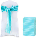 MDS® Pack of 50 Satin Chair Sashes for Wedding & Events – Teal by MDS