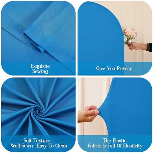 Gradient Blue Arch Backdrop Cover 7.2FT 6.6FT 6FT Arch Covers Stretchy Backdrop Set of 3, Party Arch Cover Spandex Fitted Under The Sea Fabric Arch Covers for Baby Shower Birthday Wedding Decoration - Image 6