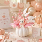 Amyhill 8 Pcs Fall Pink Pumpkin Baby Shower Table Centerpiece Decor, Bear - Image 3