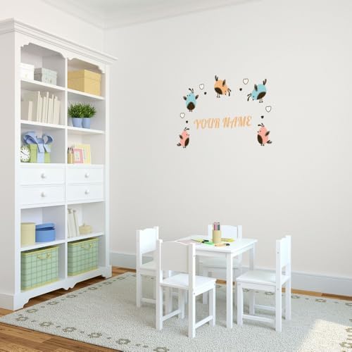 Oliver's Labels Premium Name Wall Decals - Matte Finish Personalized Wall Art for Kids' Rooms & Nurseries (Birds) - Image 2