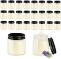 ACITHGL 24 Pcs 4oz Mini Mason Jar Candles Small Lavender Scented Candles Bulk Aromatherapy Ideal Souvenir Favors for Wedding Birthday Party (Black, 24) by ACITHGL