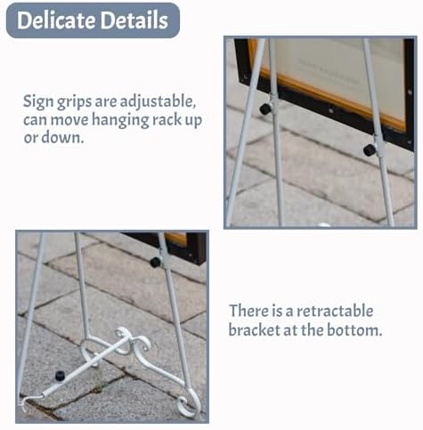 Heavy Duty Easel Stand for Wedding Sign, Adjustable Metal Display Easel - Image 3