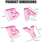 WENPACK 12" Cardboard Letter Shaped Mache Decorative Strawberries Fillable Sweets Candy Container Box (Pink BABY) - Image 3