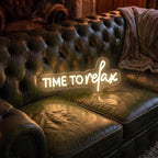 TIME To relax Warm White Neon Sign for Wall Decor Led Neon Lights for Wedding Party Beauty Salon Gym Store Game Room Decorations by GSHIXIN