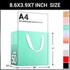 EUSOAR Small Blue Gift Wrap Bags, 50 Pack 8.6x3.9x7 inches Shopping Bags with Handles Bulk, Merchandise Retail Wrapping Bags for Business, Craft Grocery, Boutique, Party Favor, Wedding - Image 2