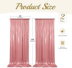 10x10ft Rose Gold Backdrop Curtains Wedding Party Glitter Sequin Curtain Backdrop Fabric Shimmer Drapes Backdrop Bridal Baby Shower Birthday Christmas Photoshoot Background Photography 5x10FT，2 Panels - Image 5