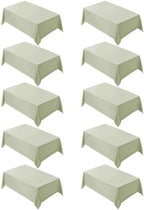 VidaFete 10 Pack 90 * 132inch Sagegreen Rectangle Tablecloth for 6ft Tables by VidaFete