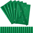 500 Sheets Green Glitter Tissue Paper 15 x 20 Inch for Christmas Gift Bags by Qilery