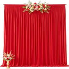 10x12ft Red Backdrop Curtains, Red for Backdrop Draping Fabric for Wedding Party Bridal Baby Shower Prom Birthday Graduation 5x12FT, 2 Panels - Image 6