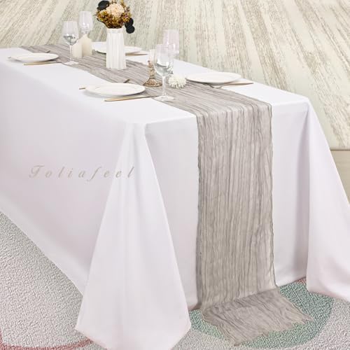 20 Pack Rose Brown Cheesecloth Table Runner 10FT Rustic Gauze Fabric Cheese Cloth Table Runner for Wedding Bridal Baby Shower Table Decor Boho Sheer Birthday Party Table Decorations 20 x 120 Inch Long - Image 4