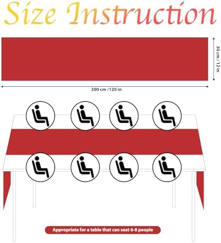 12 Pack Red Table Runner 10ft Romantic Chiffon Table Runner for Wedding Baby Shower and Birthday Party Cake Table Decorations(120 x 12 in) - Image 2