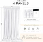 20ft x 10ft White Backdrop Curtains for Parties, 4 Panels 5ft x 10ft Wrinkle-Free Polyester Photo Backdrop Drapes for Wedding Birthday Baby Shower Graduation Photography Background - Image 2