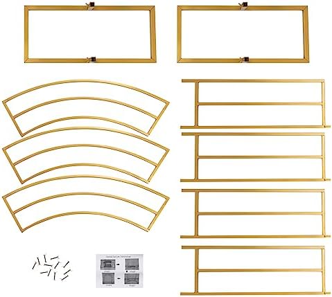 3-Layer Arch Backdrop Stand Metal Open Arch Backdrop Frame U Shaped Wedding Arches for Climbing Plant Outdoor & Indoor, Party Ceremony Decoration - Image 6