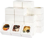 TOMNK 150pcs Small Cookie Boxes with Window, 4x4x2.5In Small Bakery Boxes by TOMNK