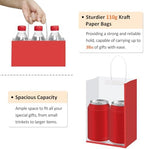BagDream Gift Bags with Handles 5.25x3x8 Inch Bright Red 100 Pack Bulk - Image 3