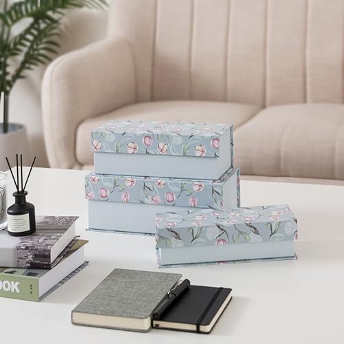 Soul & Lane - Decorative Storage Boxes with Lids, Set of 3, Spring Classic - Image 7