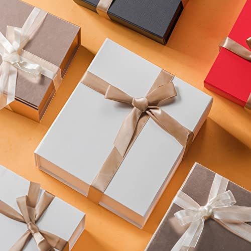 LIFELUM White Magnetic Gift Box for Wedding Presents, 13.85"x8.35"x4.45" - Image 6