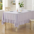 Table Cloth, Lavender White Gingham, Rectangular 120"x60" by KMASANIJI