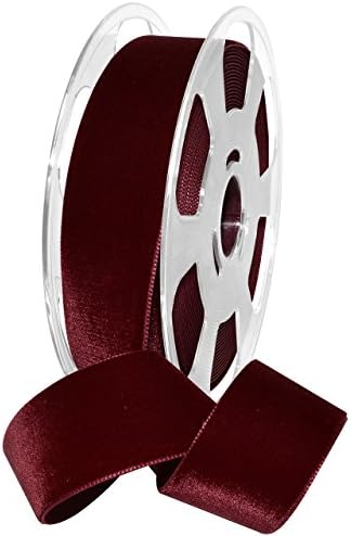 Morex Ribbon Nylon, 1 1/2 inches by 11 Yards, Merlot, Item 01240/10-614 Nylvalour Velvet Ribbon, 1.5"" x 11 Yd by MorexRibbon