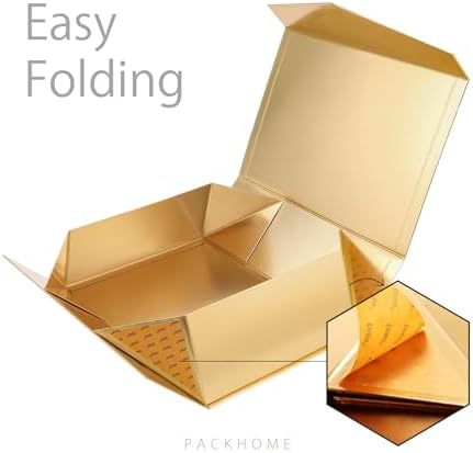 PACKHOME 6 Large Gold Gift Boxes 13.5x9x4.1in with Magnetic Lids - Image 5