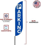 Parking Sign feather flag Pole Kit for Outdoor by Mavis Printing | 15 FEET Long Polyester Outdoor Banner Flag for Easy Hang | HD Print Swooper Flag Pole Mount to Celebrate Parking | Made in USA. - Image 5