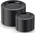 FLOWERCAT 200PCS Black Plastic Disposable Plates for Party - 10 "&7" Black Plastic Plates - Serve for 100 Guests for Summer Party & Birthday & Wedding&Halloween by FLOWERCAT