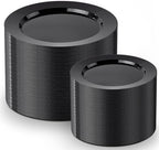 FLOWERCAT 200PCS Black Plastic Disposable Plates for Party - 10 "&7" Black Plastic Plates - Serve for 100 Guests for Summer Party & Birthday & Wedding&Halloween by FLOWERCAT