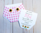Kards by Kaylee 10 Diaper Shape Baby Shower Invitations (Pink Plaid) - Image 3