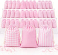 Kacctyen 60 Pack Small Pink Drawstring Gift Bags Bulk Reusable Nylon Pouch by Kacctyen