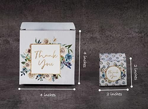 Paper Box - Mini Favor Box For Baby Shower 4x4x4 Inches Paper Gift Boxes, Candy Paper Box For Party Favors, Baby Shower Floral, Girl Theme- Pack Of 20 - Image 3