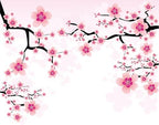 BELECO 10X6.5ft Fabric Pink Cherry Blossoms Backdrop Watercolor Sakura Spring Romantic Cherry Blossom Floral Background Valentine's Day Shoot Birthday Baby Shower Party Decor Kids Girls Photo Prop - Image 4