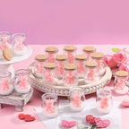 MTLEE 20 Sets Bear Baby Shower Favors Party Candle Pink - Image 6