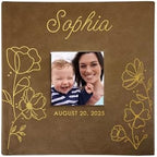 Personalized Baby Girl Photo Album with Name and Date – Custom Floral Design Keepsake Memory Book for Newborn or Baby Shower by GiftsForYouNow