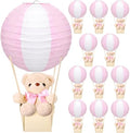 Baquler 12 Sets Hot Air Balloon Centerpieces Bear, Solid Style, Pink by Baquler