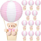 Baquler 12 Sets Hot Air Balloon Centerpieces Bear, Solid Style, Pink by Baquler