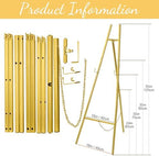 Croblissful Gold 50" Easel Stand for Wedding Sign Adjustable, Metal - Image 4
