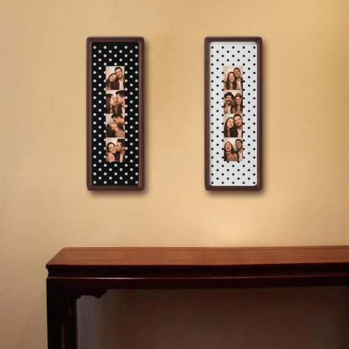 Lineshading 2 Pcs Walnut Wood Photo Strip Frames 12×4 in Photobooth Frame - Image 6