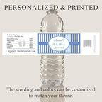 Pink Stripes Baby Shower Water Bottle Labels, Waterproof (Set of 24)(Y693) - Image 2
