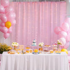 20x10ft Baby Pink Tulle Backdrop Curtain with Lights String for Parites, Sheer Backdrop Curtains for Wedding Baby Shower Birthday Party Photo Shoot Decorations - Image 7