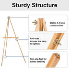 Falling in Art 65" A-Frame Wooden Tripod Easel Stand (Natural) - Image 4