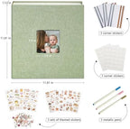 Vienrose Scrapbook Photo Album, 12x12 Inches, 60 Pages, Grass Green - Image 2