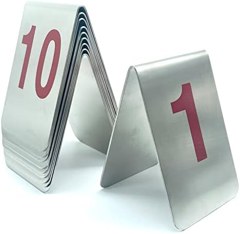 Large Stackable Tent Style Metal Place Cards. by TRUEWON