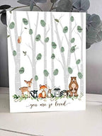 Woodland Thumbprint Sign 11x14 inches and Guest Sign 5x7 inches, Woodland Baby Shower Thumbprint guest sign - Image 4