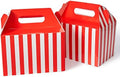 Happyhiram 30 Pack Christmas Red Striped Large Gable Boxes, 9x6x6 Inch by HappyHiram