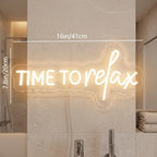 TIME To relax Warm White Neon Sign for Wall Decor Led Neon Lights for Wedding Party Beauty Salon Gym Store Game Room Decorations - Image 4